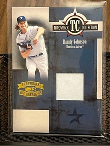 RANDY JOHNSON 2005 DONRUSS THROWBACK COLLECTION HOF GAME JERSEY PATCH RELIC /250 - Picture 1 of 2