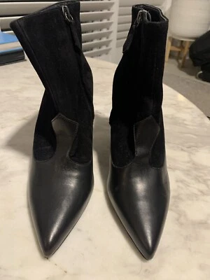 Cuero All Saints|Bota negra de gamuza talla 37 | AU 6 | UK 4 $99 | Envío gratuito sin usar. Foto 1 de 4