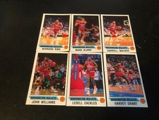 1990-91 Panini Stickers Washington Wizards TEAM SET (6) Bernard King