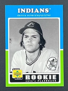 DENNIS ECKERSLEY 2001 Upper Deck UD Decades 1970s #103 Rookie Flashback Indians - Picture 1 of 2