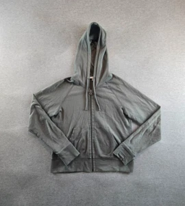 Standard James Perse Hoodie Women Size 2/M Gray Vintage French Terry Zip Up USA - Picture 1 of 9