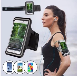 iPhone/Galaxy Sport/Gym/Exercise/Outdoor Sweatproof Flexible Armband Pure Black - Picture 1 of 12