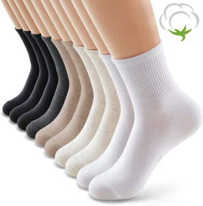 3-12 pares de calcetines deportivos para hombre/mujer cómodos equipo de trabajo talla 9-11 - Imagen 1 de 8