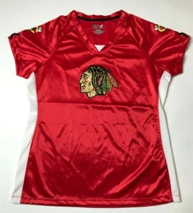Majestic Women’s Chicago Blackhawks Jersey Shirt Large L Hockey NHL - Picture 1 of 8