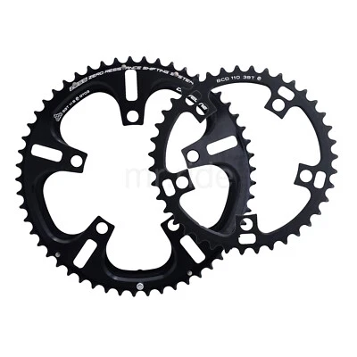 DRIVELINE Chainring Road Bike 53/39T 7075/T6 BCD 110MM Black,for 2 x 11 Speed - Image 1 of 4