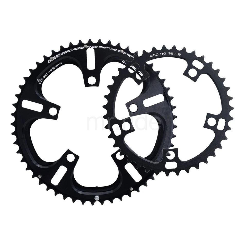 Driveline Chainring Road Bike 53/39t 7075/t6 BCD 110mm Black for 2 X 11 Speed