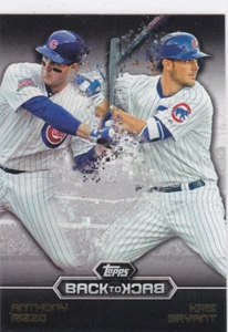 Kris Bryant & Anthony Rizzo Chicago Cubs Topps BACK TO BACK INSERT Baseballkarte - Bild 1 von 2