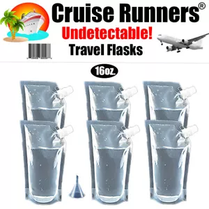 Cruise Flask Kit Rum Runners Alcohol Liquor Smuggle Sneak Booze Wine Plastic Bag - Picture 1 of 12