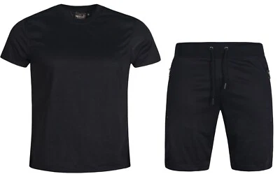 Conjunto de 2 camisetas y pantalones cortos clásicos de verano en blanco para hombre Foto 1 de 4