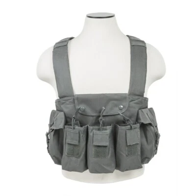 NcSTAR Tactical Adjustable Padded Triple Magazine Pouch Chest Rig Vest Harness - Image 1 of 4
