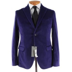 Boglioli NWT Velvet Sport Coat / K Jacket Size 48C (38S US) Purple Cotton Blend - Afbeelding 1 van 9