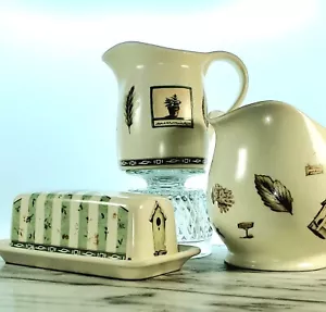 Vintage Pfaltzgraff Naturewood 3pcs. Butter dish, gravy bowl, creamer - Picture 1 of 4
