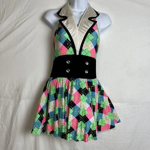 Costume Gallery Women's Check Bodysuit Dress Size AS - Picture 1 of 2