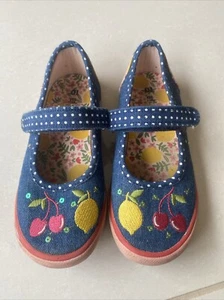 Girls Cherry Soft Sandals 10 Infant Children’s Navy Shoes - Picture 1 of 10