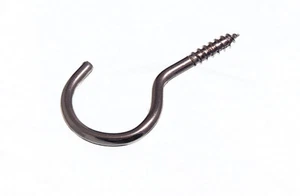 Pack of 100 - 25mm Chrome Plated Unshouldered Screw In Cup Hooks - cp - Picture 1 of 1