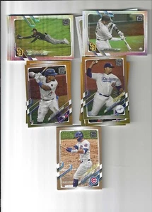 26 2021 Topps Series 1 RAINBOW & GOLD FOIL LOT AND GOLD LOT GRISHMAN MACHADO  - Picture 1 of 1