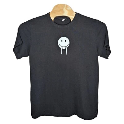 Vampire Smiley Face T Shirt Black Size Large Walrus Halloween Horror Fangs - Image 1 of 4