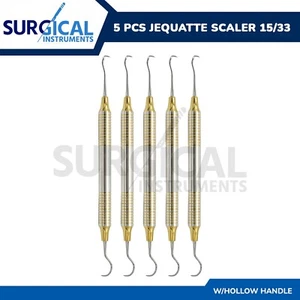 5 Pcs Dental Sickle Scaler Anterior Towner Jacquette U15-33 DE W/Hollow Handle - Picture 1 of 4