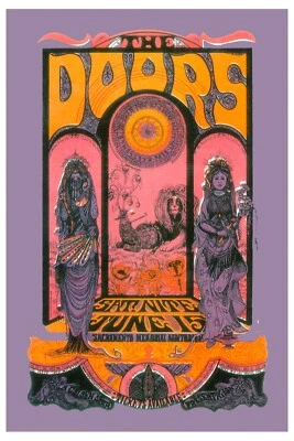 THE DOORS HUGE Concert POSTER 3x5 fabric Banner with Grommets!  at Sacramento - Image 1 of 3