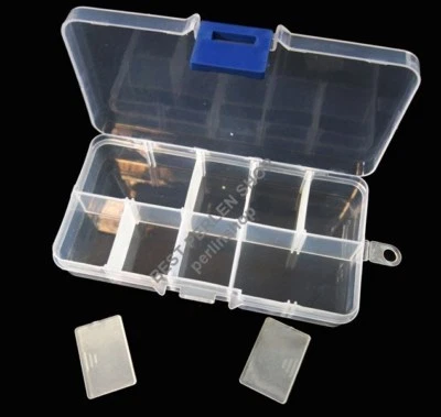 Perlenbox Perlen Kunststoff SORTIERBOX 10 FÄCHER KLAR DIY Bastelzubehör BEST B14 - Bild 1 von 4