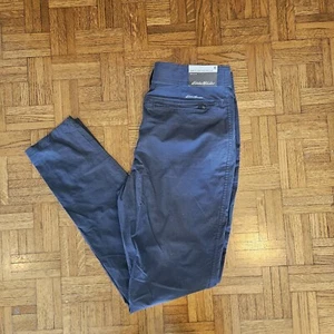 NWT Eddie Bauer Voyager Slightly Curvy-High Rise Slim Pants Twilite Blue Size 6 - Picture 1 of 15