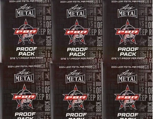 2024 Hoja Metal PBR Bull Riding Sellado 1/1 Paquete de Prueba - Lote de 6 Paquetes - Imagen 1 de 4
