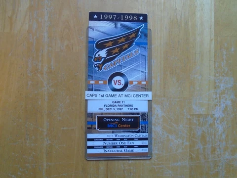 Washington Capitals 1st Game at MCI Center  Opening Night Dec. 5, 1997 (1) Cover