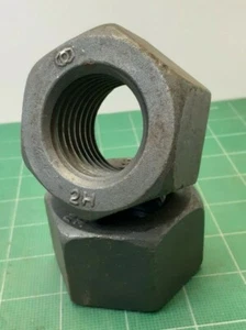 2 pcs 1 1/2 - 6 2H Steel NUT USA Natural finish NOS - Bild 1 von 1