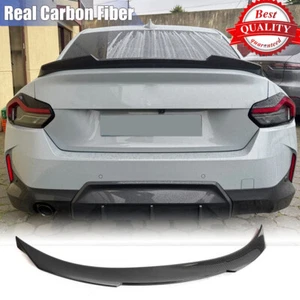 For BMW G42 G87 230i 220i M2 Coupe 22UP Real Carbon Rear Boot Trunk Spoiler Wing - Picture 1 of 13