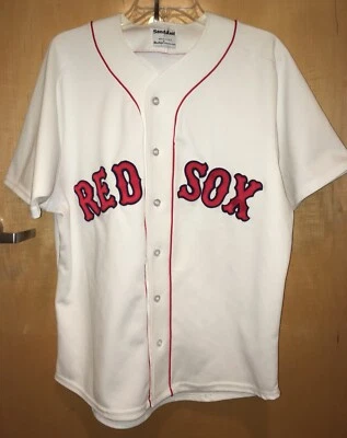 Vintage 80’s Boston Red Sox BLANK Home White Sand Knit Authentic Jersey 44 / M-L - Image 1 of 4