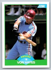 1989  Score #38 Von Hayes Philadelphia Phillies