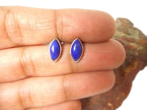 LAPIS Sterling Silber 925 Edelstein Ohrringe Ohrstecker -  5 x 10 mm - Bild 1 von 5