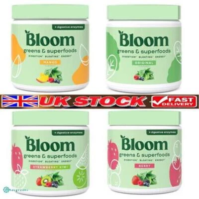 Mezcla de batido y jugo en polvo súper verde Bloom Nutrition - Probióticos para digerir - Imagen 1 de 4