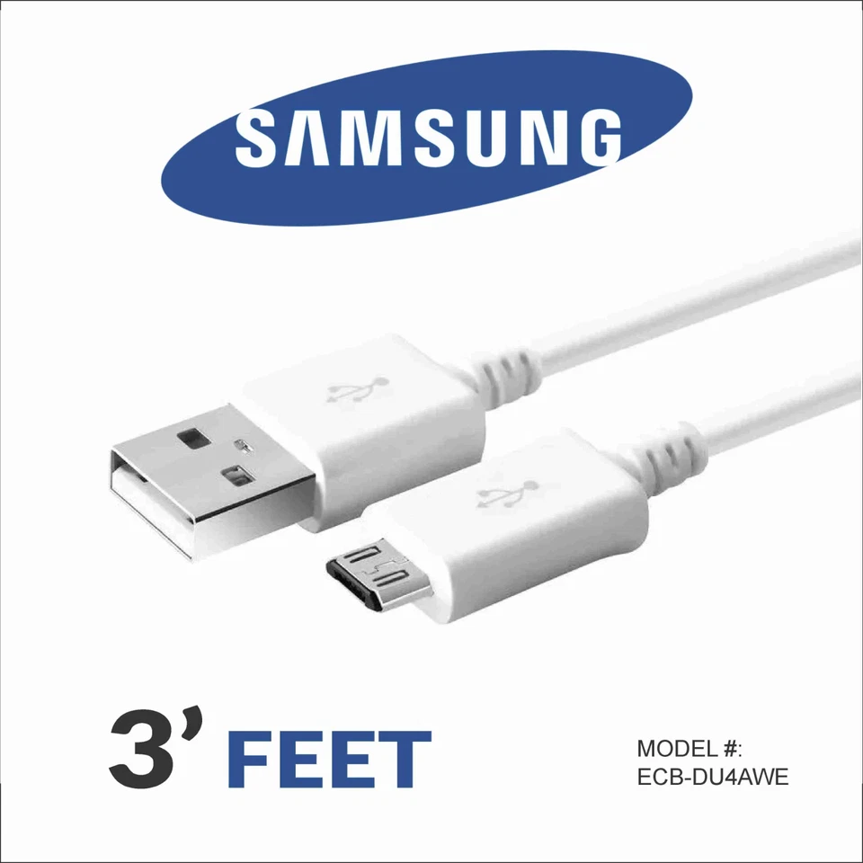 Samsung 3ft Micro USB Cables ECB-DU4AWE Genuine OEM - Image 1 of 1