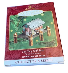 Hallmark Keepsake Ornament Town & Country Bait Shop With Boat 2000 - Picture 1 of 7