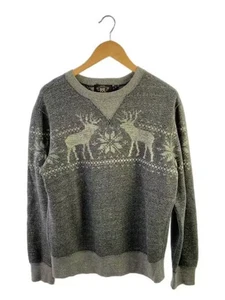 RRL/Nordic Print Sweatshirt/M/Cotton/Gray/All-Over Print/MNRRKNIM1E00014 - Picture 1 of 4
