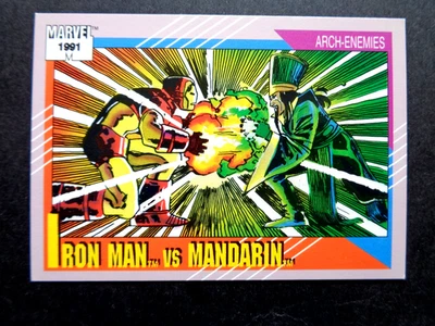 1991 IMPEL *MARVEL UNIVERSE II* CARD #118 IRON MAN VS MANDARIN NM - Image 1 of 2