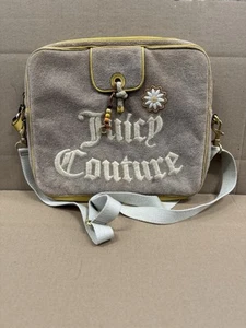 Seltene Juicy Couture Muster Laptoptasche Vintage Y2K Computer Velour Beige - Bild 1 von 9
