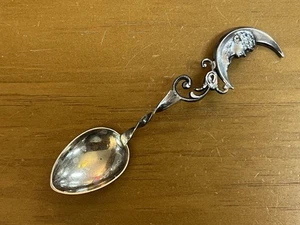 Half Moon Woman Sterling Silver Souvenir Spoon - Picture 1 of 11