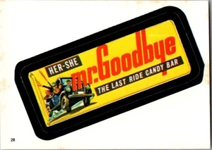 Pegatinas álbum Topps Wacky Packages 1982 #28 Mr. Goodbye Candy Bar - Envío gratuito - Imagen 1 de 2