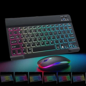 Rechargeable and Backlit Keyboard & Mouse Set for For ipad Compact and Reliable - Picture 1 of 8