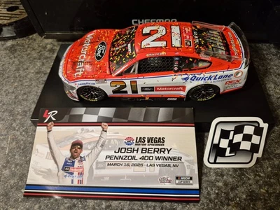 Josh Berry #21 Motorcraft Las Vegas Win 2025 Mustang DIN 1 números de lámina 1:24 Foto 1 de 4