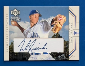2002 UD Prospect Premieres Zack Greinke Future Gems Rookie AUTO RC - Picture 1 of 2