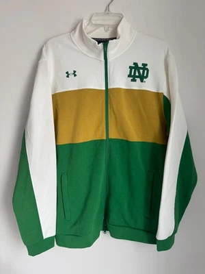 NWOT Notre Dame Football Team Issued Under Armour Full Zip Jacket Size Large - Image 1 of 4