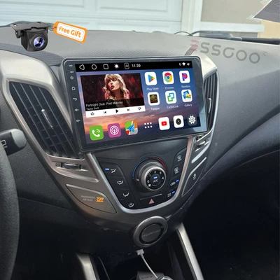 Apple CarPlay para Hyundai Veloster 2011-2017 9" Android 15 radio de coche estéreo + cámara Foto 1 de 4