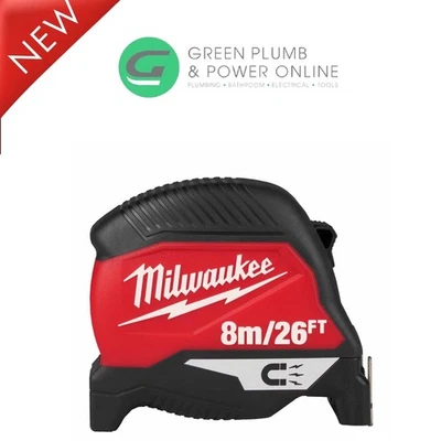 Milwaukee  **NEW GEN IV**  Magnetic Tape Measure 8m/26ft Imperial Metric - Image 1 of 4