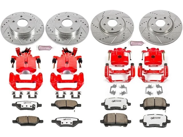 Kit de pastillas de freno y rotor delanteras y traseras para Pontiac G5 KJ273ZD 2007 Foto 1 de 1