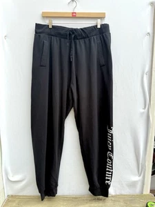 Juicy Couture Sports Bottoms Jogger Sweat Pants Cotton Blend Black Women's XXXL - Picture 1 of 10