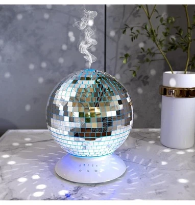 Mirror Essential Oil Diffuser Spins 14 Light Modes 4 Timer Setting Aromatherapy - Image 1 of 4