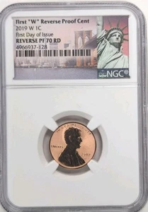 2019 W REVERSE PROOF LINCOLN CENT NGC PF70 RD FDOI  - Bild 1 von 2